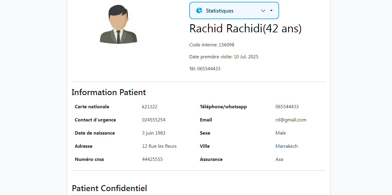 Édition patient